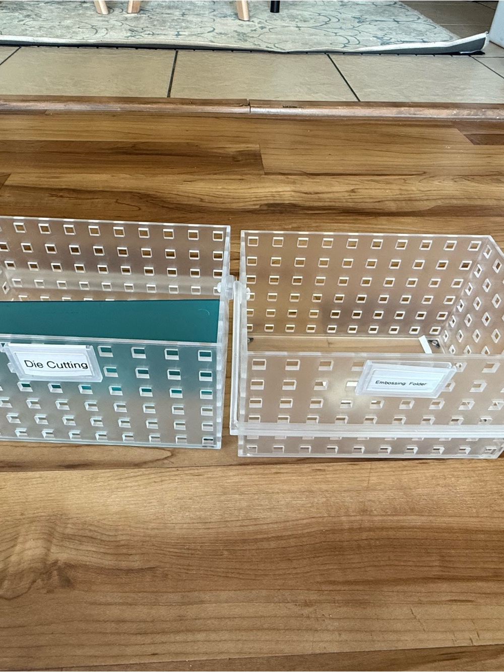 Like-it Bricks Bins clear with handles - set 2